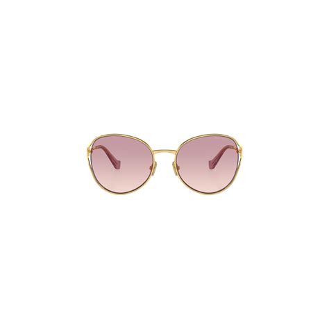 Pink Beg Shaded Lenses Miu Miu Logo Sunglasses 